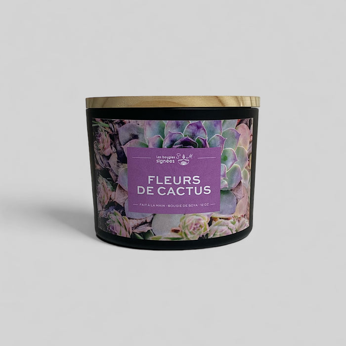 tropicaux  tige de succulente  parfum exotique  parfum envoûtant  odeur captivante  odeur  nature  fragrance  floral  fleurs désertiques  fleurs de cactus  douce évasion  douce et réconfortante  chandelle  candle  bougie  bonsaïs  bergamote  arômes  arôme naturel  8 oz  3 mèche  12 oz