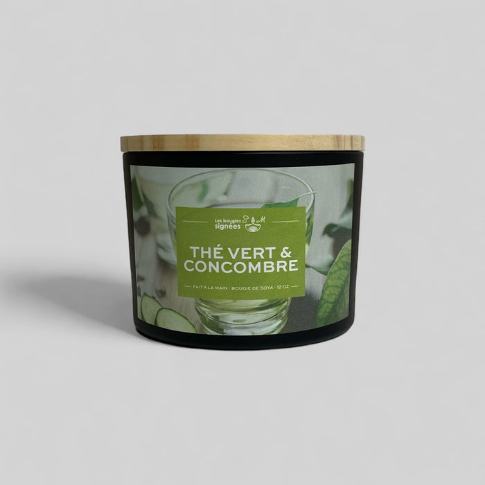 thé vert et concombre  thé vert  thé  séduire  séduira  sucrée  soja  rafraichissante  parfum envoûtant  odeur festive  notes herbacées  herbes  fraicheur structurante  fraicheur estivale  fraicheur  fragrance  finesse  concombre  clarté  chandelle  candle  bougie  arômes  arôme naturel  agrumes  8 oz  3 mèche  12 oz