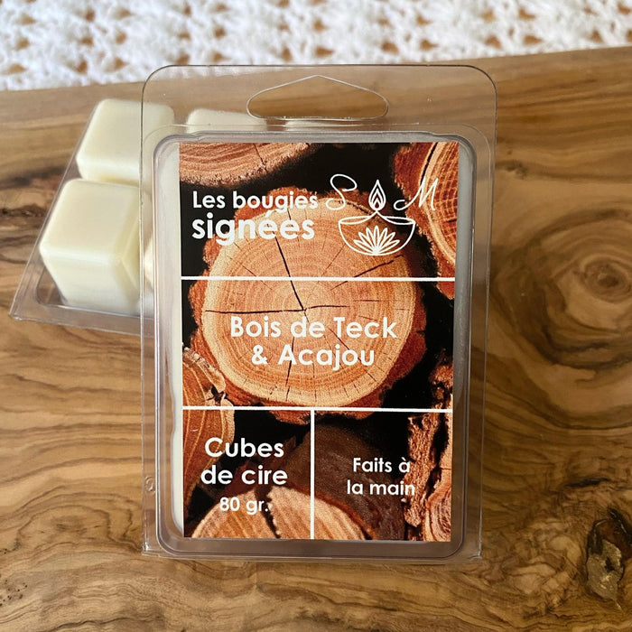 Cube de cire Bois de Teck & Acajou / Mahogany teakwood